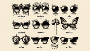 Vintage sunglasses styled in different eras for fashion inspiration