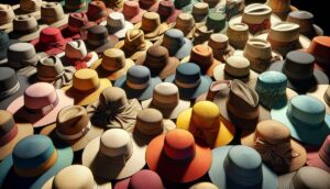 Wide brim hat in different styles and colors